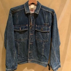 Vintage Coca Cola blue Jean jacket.